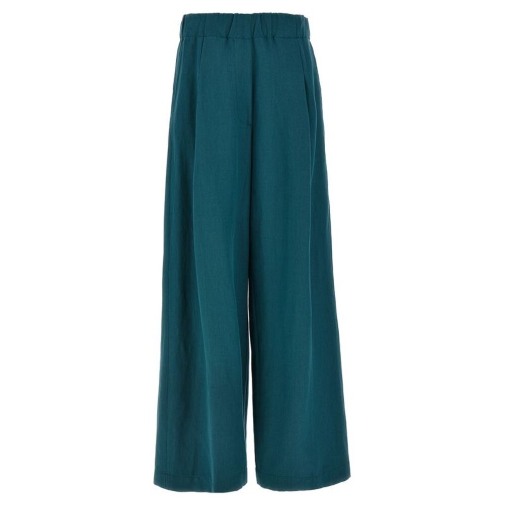 Dries Van Noten Bicolor Wool Casual Women's Pants